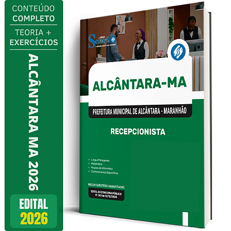 Apostila Prefeitura de Alcântara MA 2026 - Recepcionista
