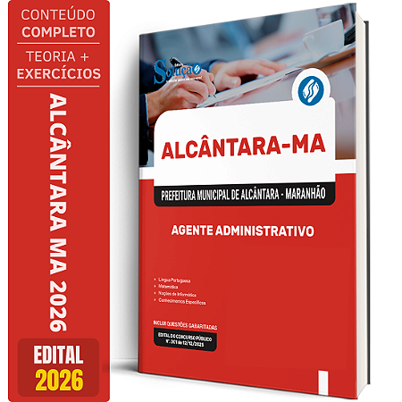 Apostila Prefeitura de Alcântara MA 2026 - Agente Administrativo
