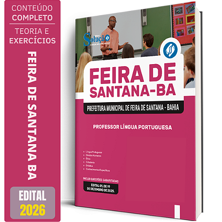 Apostila Prefeitura de Feira de Santana BA 2026 - Professor de Língua Portuguesa