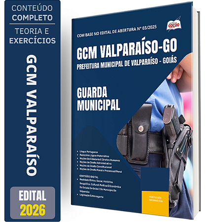 Apostila Concurso Valparaíso de Goiás GO 2026 - Guarda Municipal