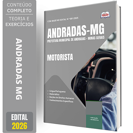 Apostila Prefeitura de Andradas MG 2026 - Motorista