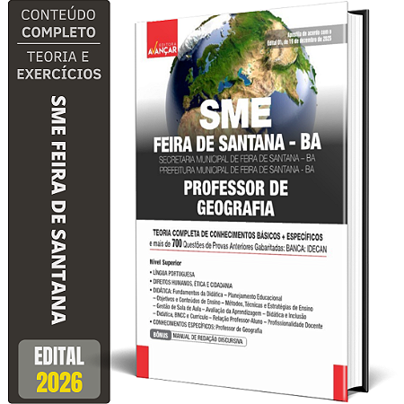 Apostila Sme Feira De Santana Ba 2026 - Professor De Geografia