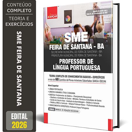 Apostila Sme Feira De Santana Ba 2026 - Professor Língua Portuguesa