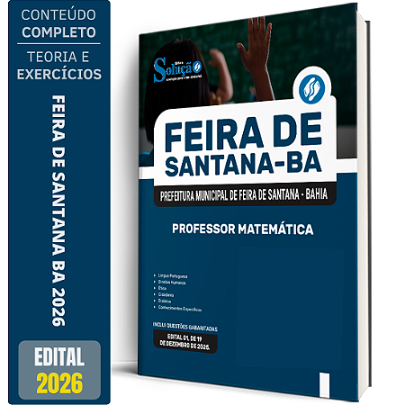 Apostila Prefeitura de Feira de Santana BA 2026 - Professor de Matemática
