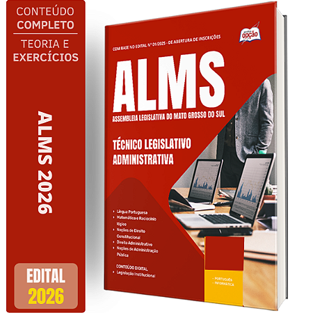 Apostila ALEMS 2026 - Técnico Legislativo - Administrativa