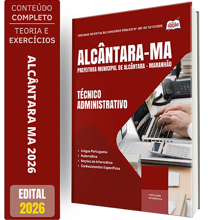 Apostila Prefeitura de Alcântara MA 2026 - Técnico Administrativo