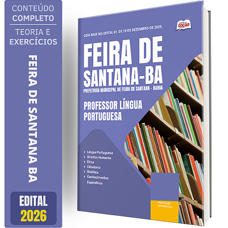 Apostila Prefeitura de Feira de Santana BA 2026 - Professor de Língua Portuguesa