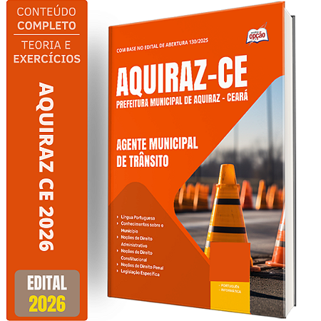 Apostila Concurso Aquiraz CE 2026 - Agente Municipal de Trânsito
