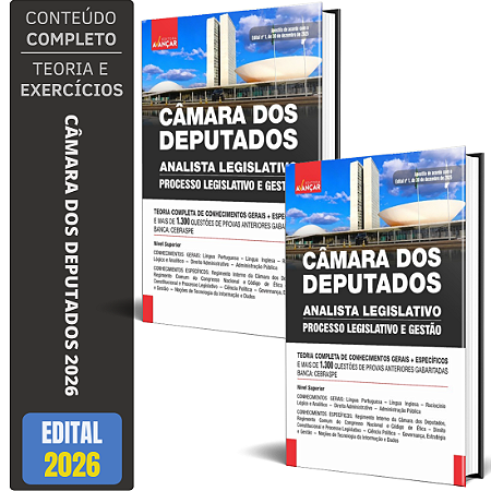Apostila Câmara Dos Deputados 2026 - Analista Processo Legislativo e Gestão