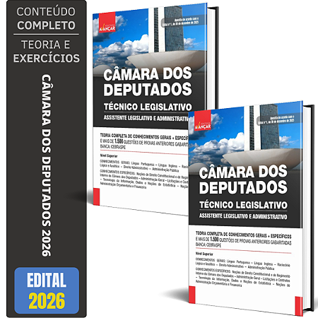 Apostila Câmara Dos Deputados 2026 - Assistente Legislativo e Administrativo
