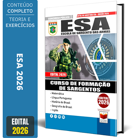 Apostila ESA 2026- Curso Formação De Sargentos - Esa