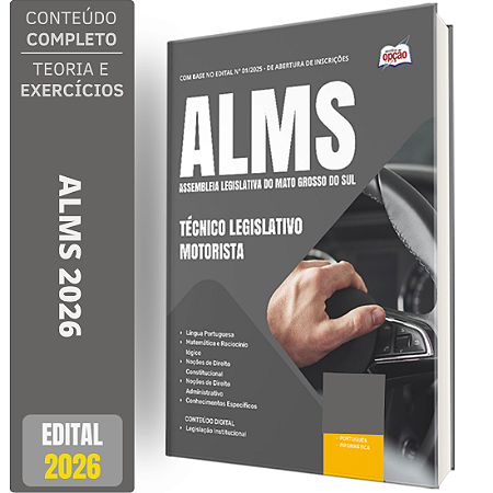 Apostila ALEMS 2026 - Técnico Legislativo - Motorista