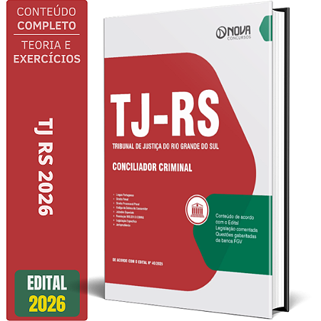 Apostila TJ RS 2026 - Conciliador Criminal