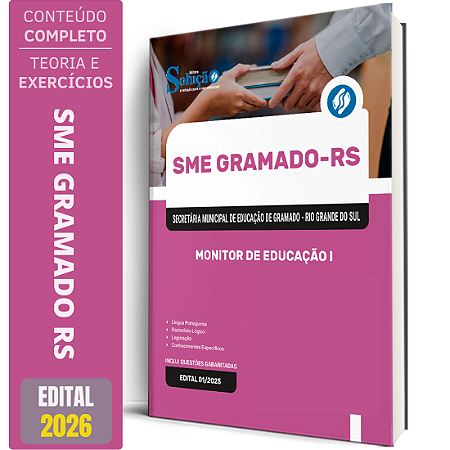 Apostila SME Gramado RS 2026 - Monitor de Educação I