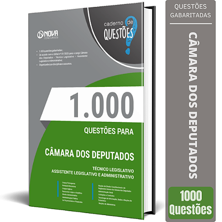 Livro 1000 Questões Gabaritadas para Câmara dos Deputados 2026 - Técnico Legislativo