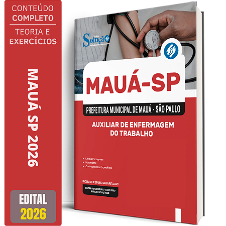 Apostila Prefeitura de Mauá SP 2026 - Auxiliar de Enfermagem do Trabalho