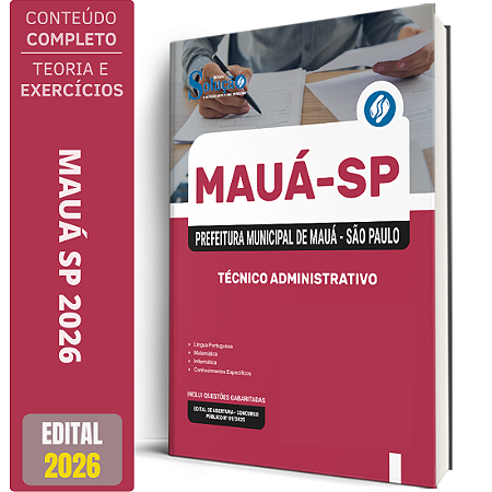 Apostila Prefeitura Mauá SP 2026 - Técnico Administrativo