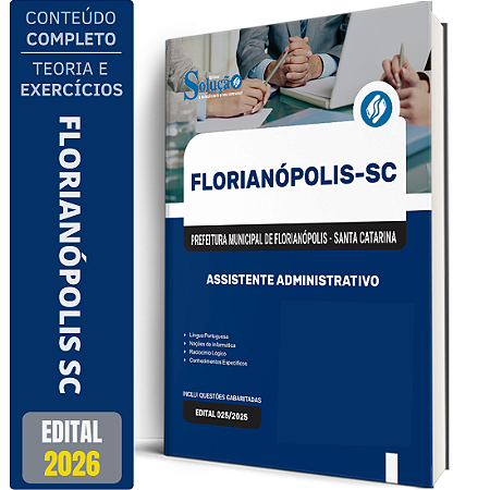 Apostila Prefeitura Florianópolis SC 2026 - Assistente Administrativo