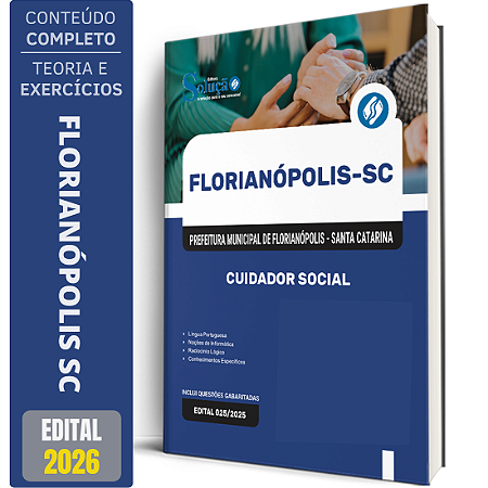 Apostila Prefeitura de Florianópolis SC 2026 - Cuidador Social