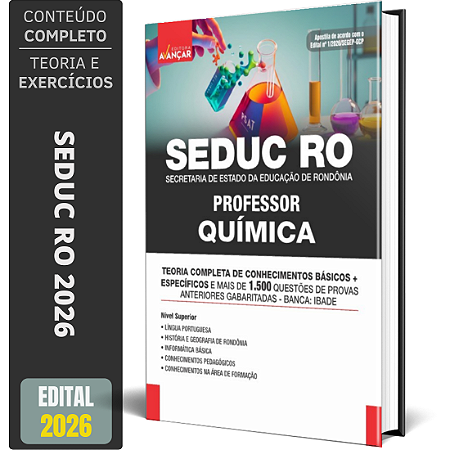 Apostila Concurso Seduc Ro 2026 - Professor De Química
