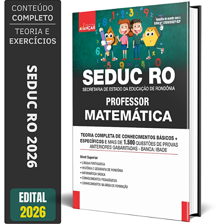 Apostila Concurso Seduc Ro 2026 - Professor De Matemática