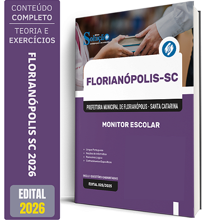 Apostila Prefeitura de Florianópolis SC 2026 - Monitor Escolar