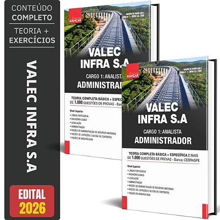 Apostila Concurso Valec - Infra S.a 2026 - Administrador