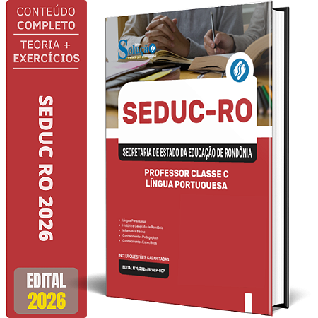 Apostila SEDUC RO 2026 - Professor Classe C - Língua Portuguesa