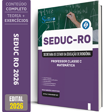Apostila SEDUC RO 2026 - Professor Classe C - Matemática