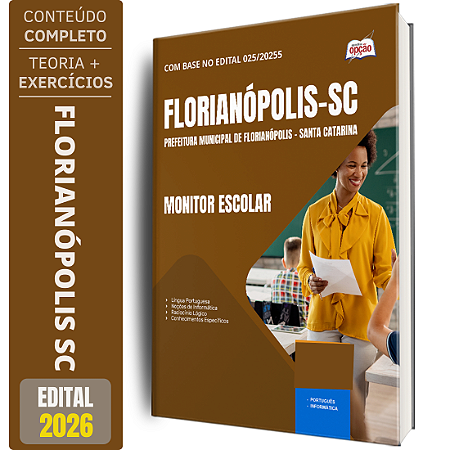Apostila Prefeitura de Florianópolis SC 2026 - Monitor Escolar