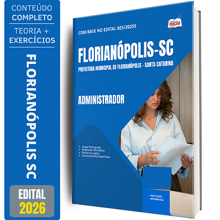 Apostila Prefeitura de Florianópolis SC 2026 - Administrador