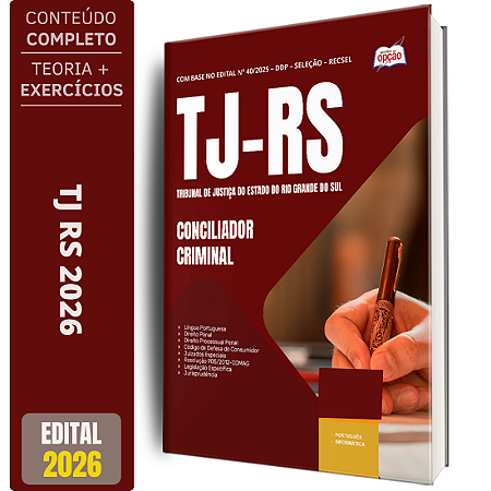 Apostila Tj Rs 2026 - Conciliador Criminal