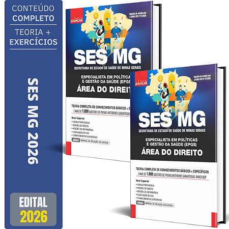 Apostila SES MG 2026 - Área Do Direito