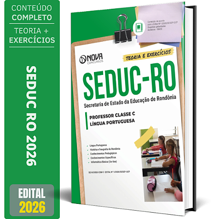 Apostila SEDUC RO 2026 - Professor Classe C - Língua Portuguesa