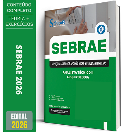Apostila Sebrae 2026 - Analista Técnico II - Arquivologia