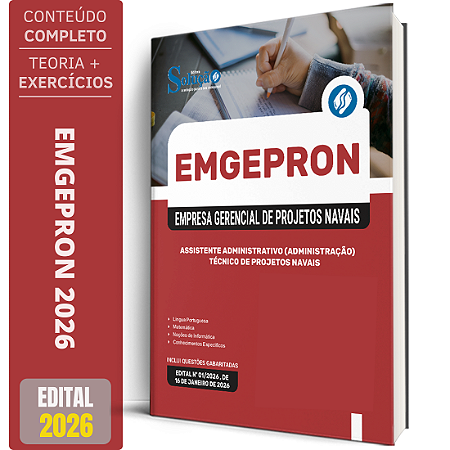 Apostila EMGEPRON 2026 - Técnico de Projetos Navais - Assistente Administrativo (Administração)