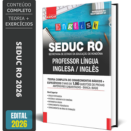 Apostila Seduc Ro 2026 - Professor De Língua Inglesa