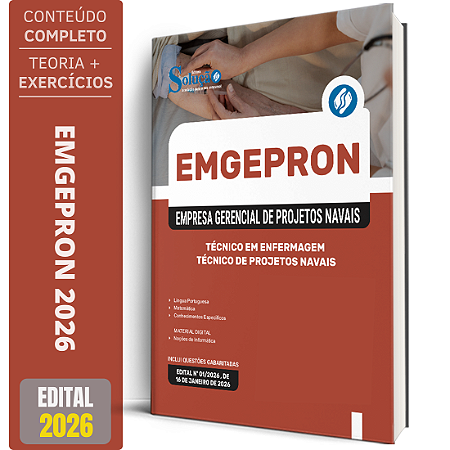 Apostila EMGEPRON 2026 - Técnico de Projetos Navais - Técnico em Enfermagem