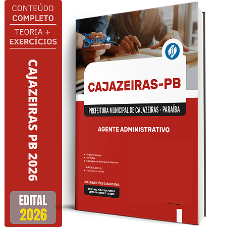 Apostila Prefeitura de Cajazeiras PB 2026 - Agente Administrativo