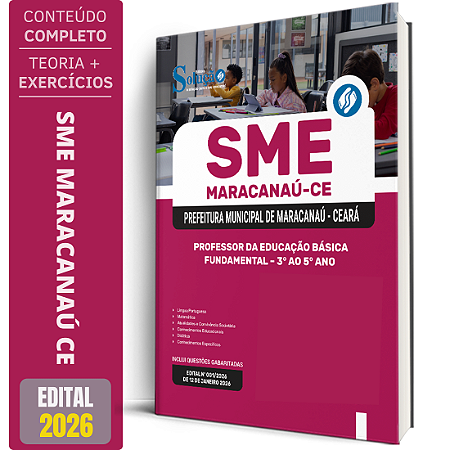 Apostila Prefeitura Maracanaú CE 2026 - Professor Fundamental – 3° ao 5° Ano
