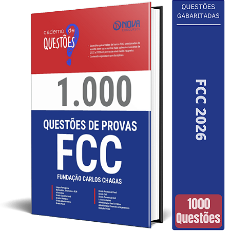 Livro 1.000 Questões Gabaritadas da FCC 2026