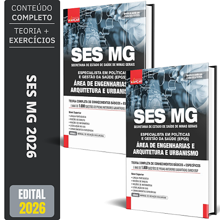 Apostila SES MG 2026 - Engenharias E Arquitetura E Urbanismo