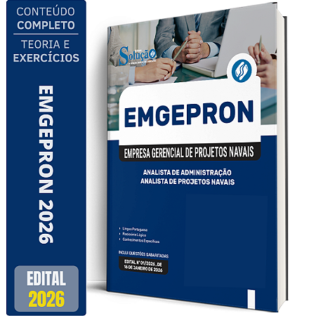 Apostila EMGEPRON 2026 - Analista de Projetos Navais - Analista de Administração