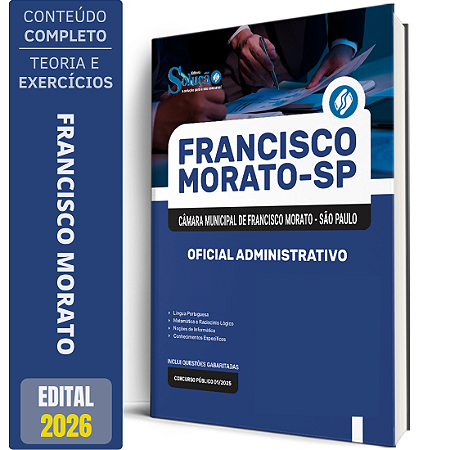 Apostila Câmara Francisco Morato SP 2026 - Oficial Administrativo