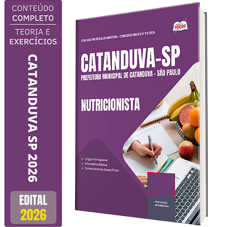 Apostila Prefeitura de Catanduva SP 2026 - Nutricionista