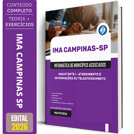 Apostila IMA Campinas 2026 - Assistente I - Atendimento e Informações ou Teleatendimento