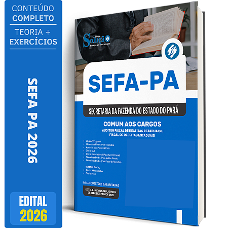 Apostila SEFA PA 2026 - Comum aos Cargos Auditor Fiscal de Receitas Estaduais e Fiscal de Receitas Estaduais