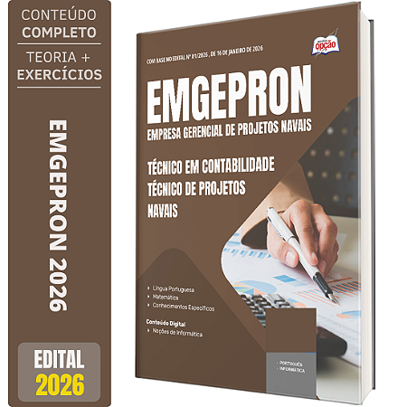 Apostila EMGEPRON 2026 - Técnico de Projetos Navais - Técnico de Contabilidade