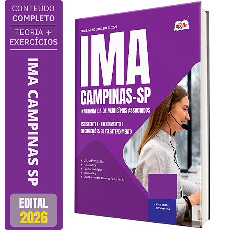 Apostila IMA Campinas 2026 - Assistente I - Atendimento e Informações ou Teleatendimento