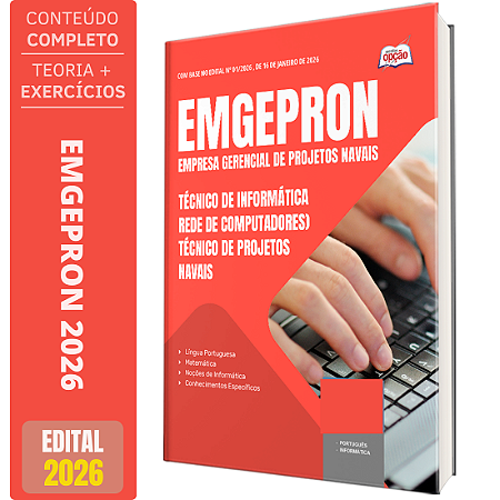Apostila EMGEPRON 2026 - Técnico de Projetos Navais - Técnico de Informática